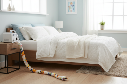 Owl CPAP Hose Cover 2 inch Bedroom Scene