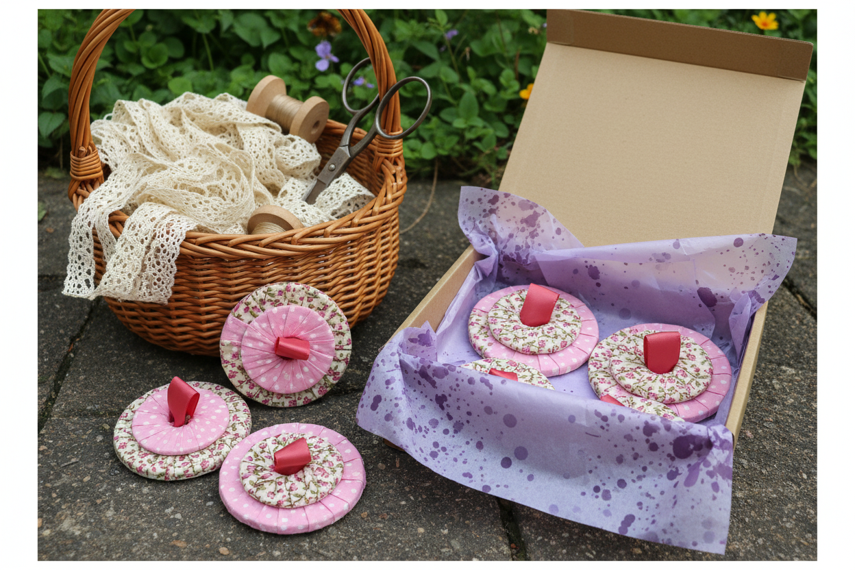 Pink Polka Ditsy Sewing Weights — Outdoor & Gift Box