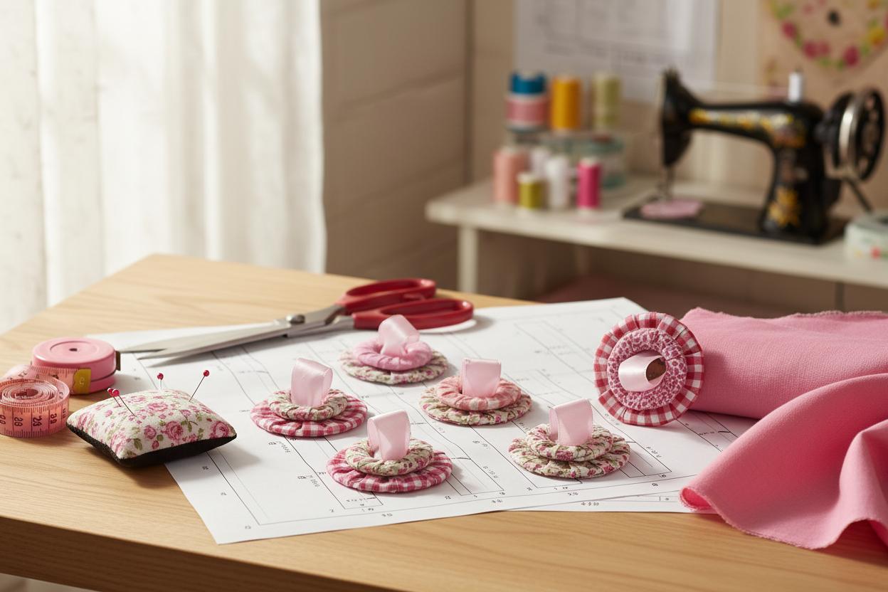 Pink Sewing Weights - Craft Setting