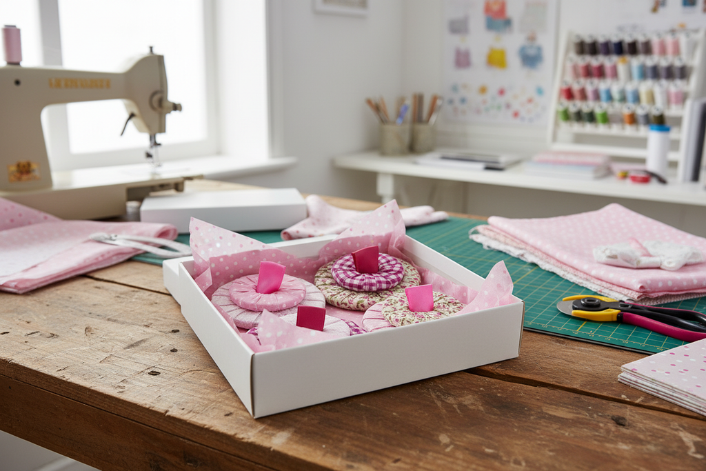 Pink Sewing Weights Gift Set in Sewing Room