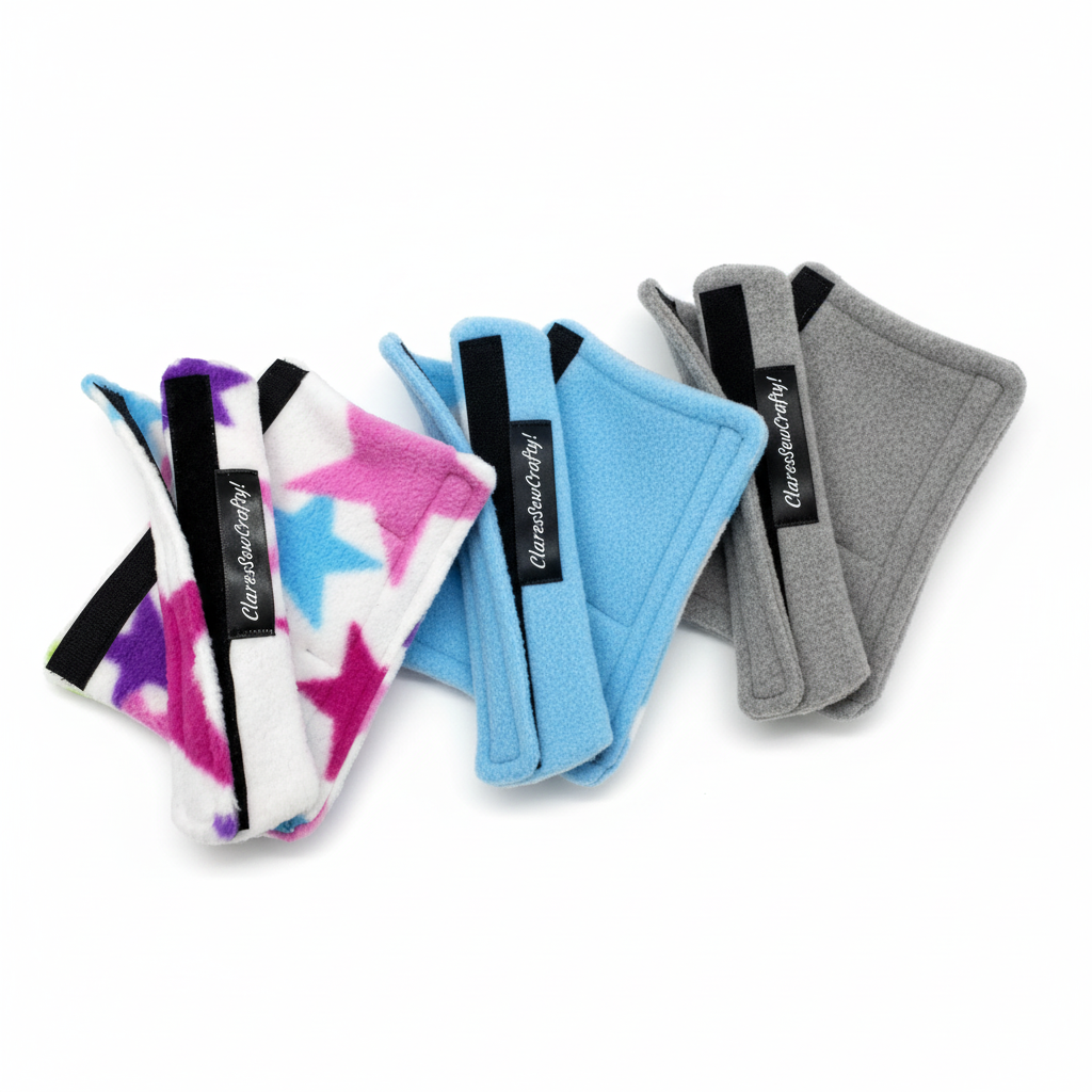 5-5.5" CPAP PAP Headgear Hook and loop Cheek strap wraps fleece