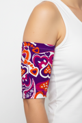 PICC Line Cover, Purple Paisley Lycra/Spandex 7"- 8" Long Made UK