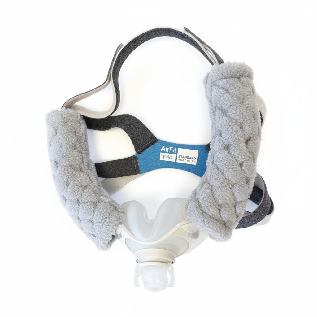 5-5.5" CPAP PAP Headgear Hook and loop Cheek strap wraps fleece