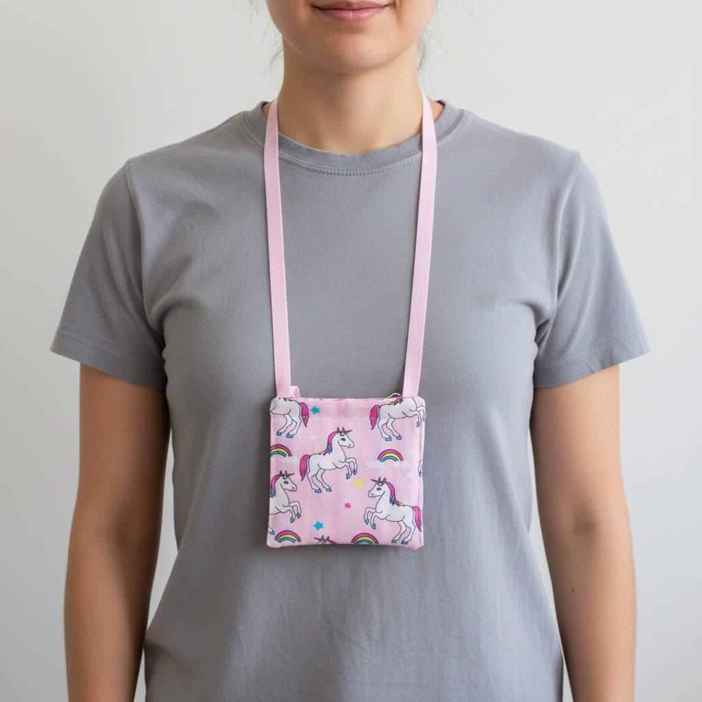 Unicorn Hickman bag on chest
