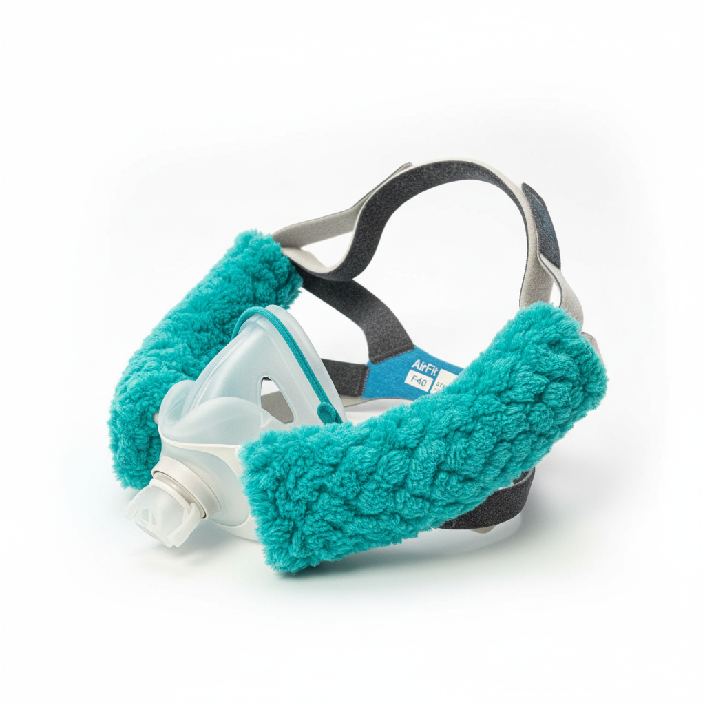 5-5.5" CPAP PAP Headgear Hook and loop Cheek strap wraps fleece