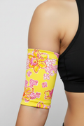 Yellow floral PICC line cover - matching lilac length