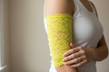 9" Unlined Yellow Stretch lace Cover